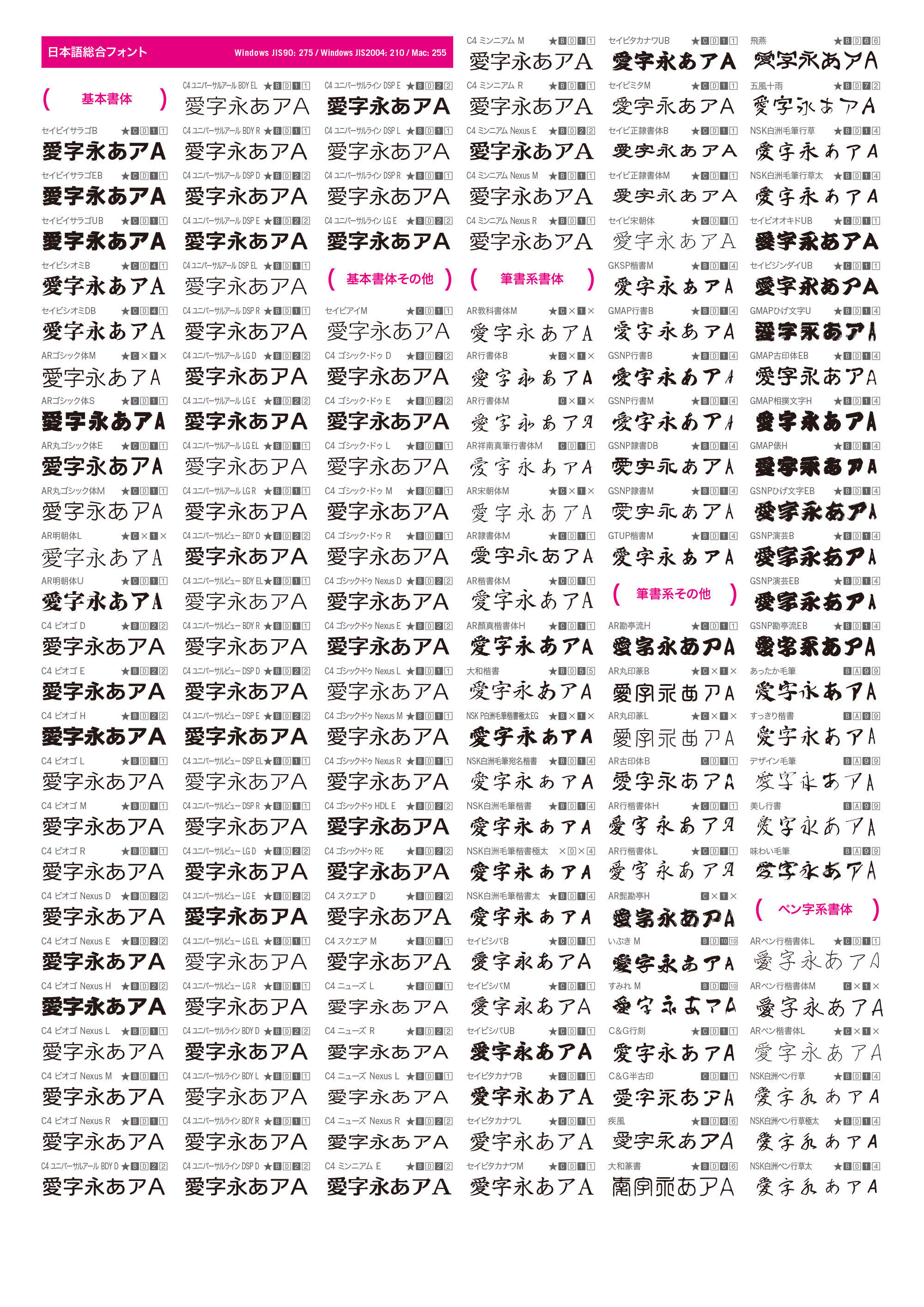 Font Fan Hybrid 2 フォントファン ハイブリッド 2 製品情報 フォント アライアンス ネットワーク事務局